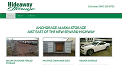 Desktop Screenshot of hideawaystorageak.com