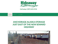 Tablet Screenshot of hideawaystorageak.com